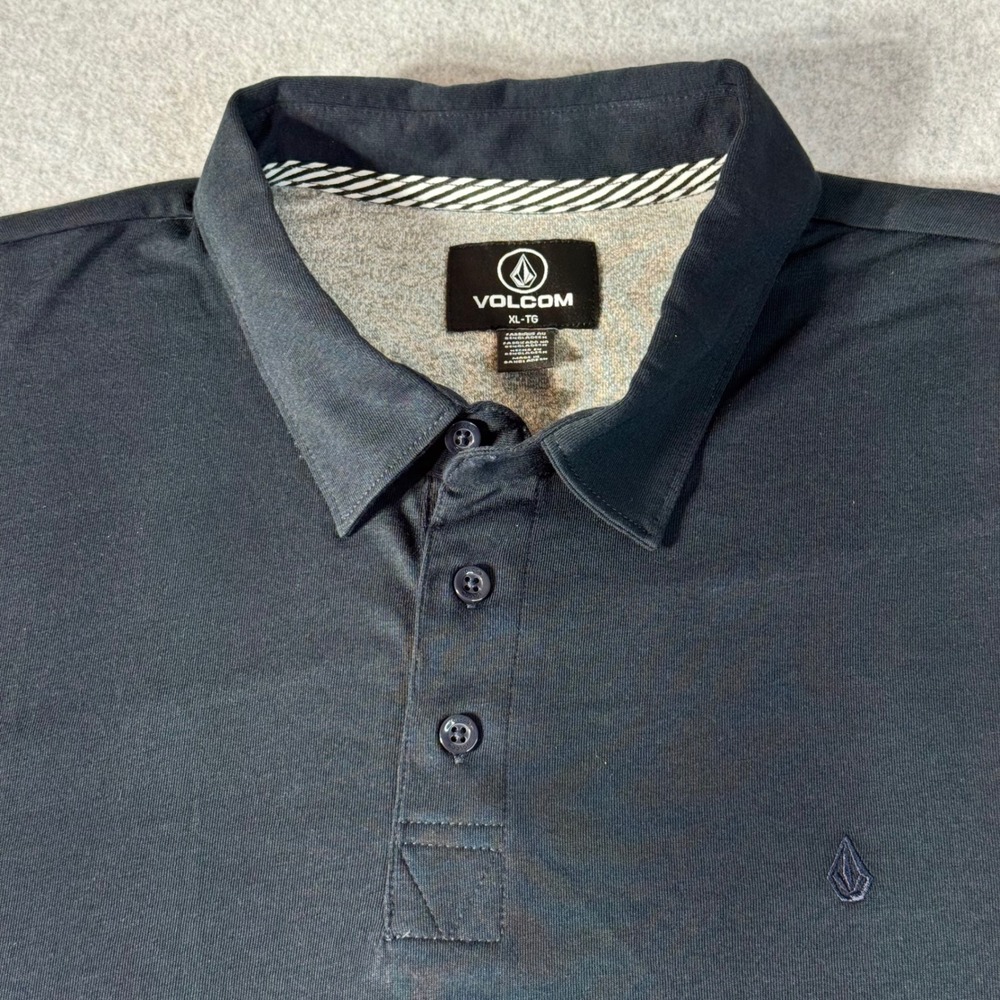 Volcom Wowzer Polo SS Mens XL Navy Blue Short Sleeve Shirt NWT A0112303